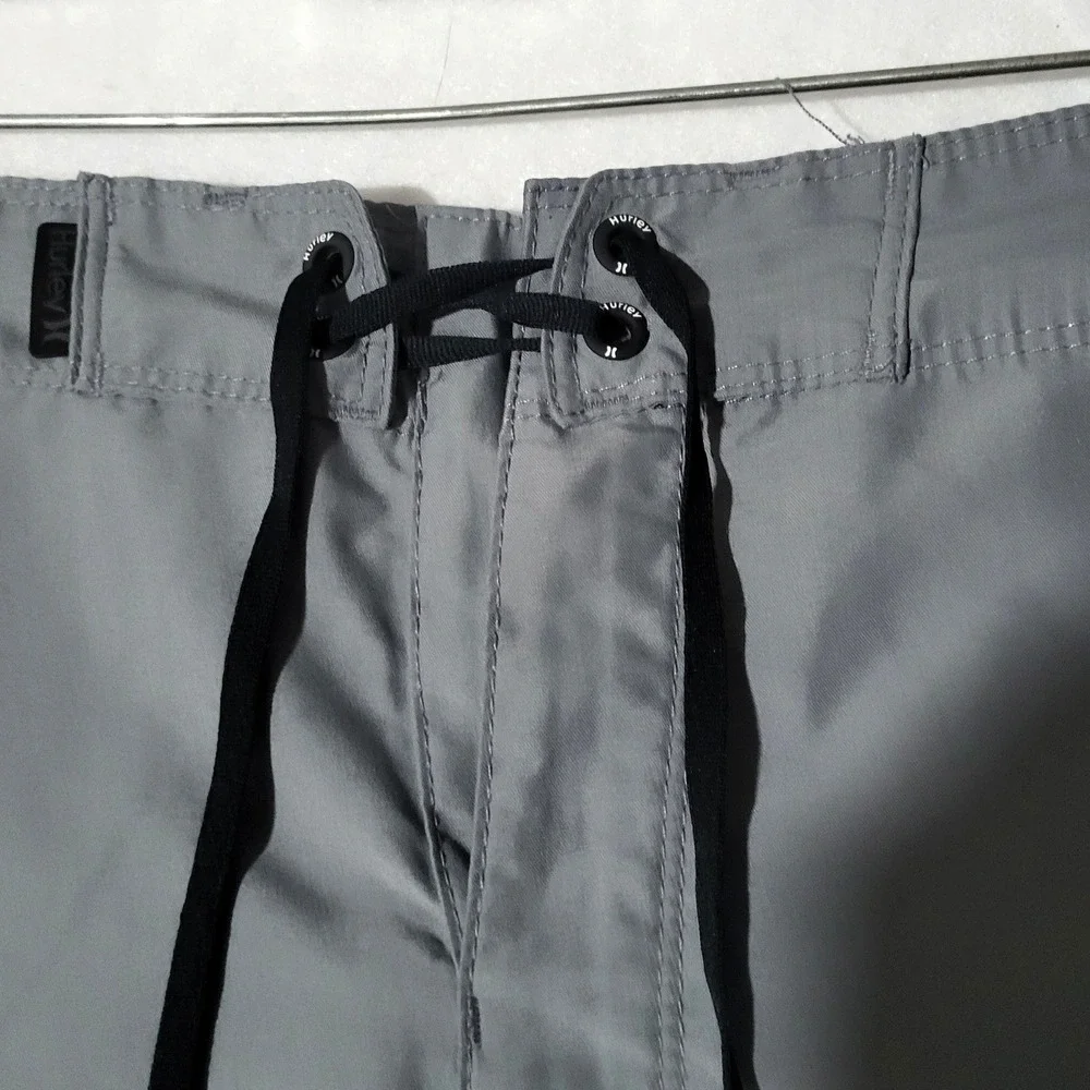 Hurley 4‎ Way Stretch Board Shorts Mens 42 Gray Drawstring Swim Trunks Shorts